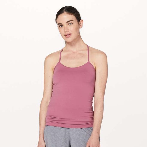 Lululemon Power Pose Tank Top Moss Rose Racerback Y Strap Size 6 - Picture 1 of 6